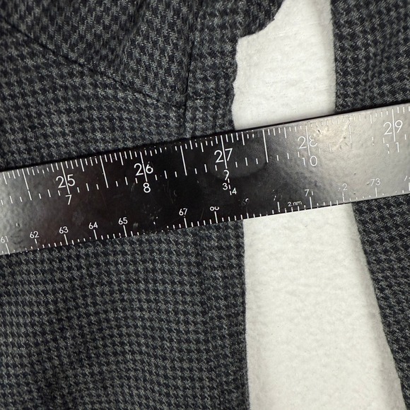 L.L. Bean Flannel Shirt Mens XL‎ Tall Black Grey Houndstooth Long Sleeve - Picture 7 of 8